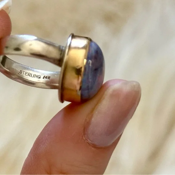 Jamie Joseph Boulder Opal 14k Sterling Ring - Picture 4 of 11